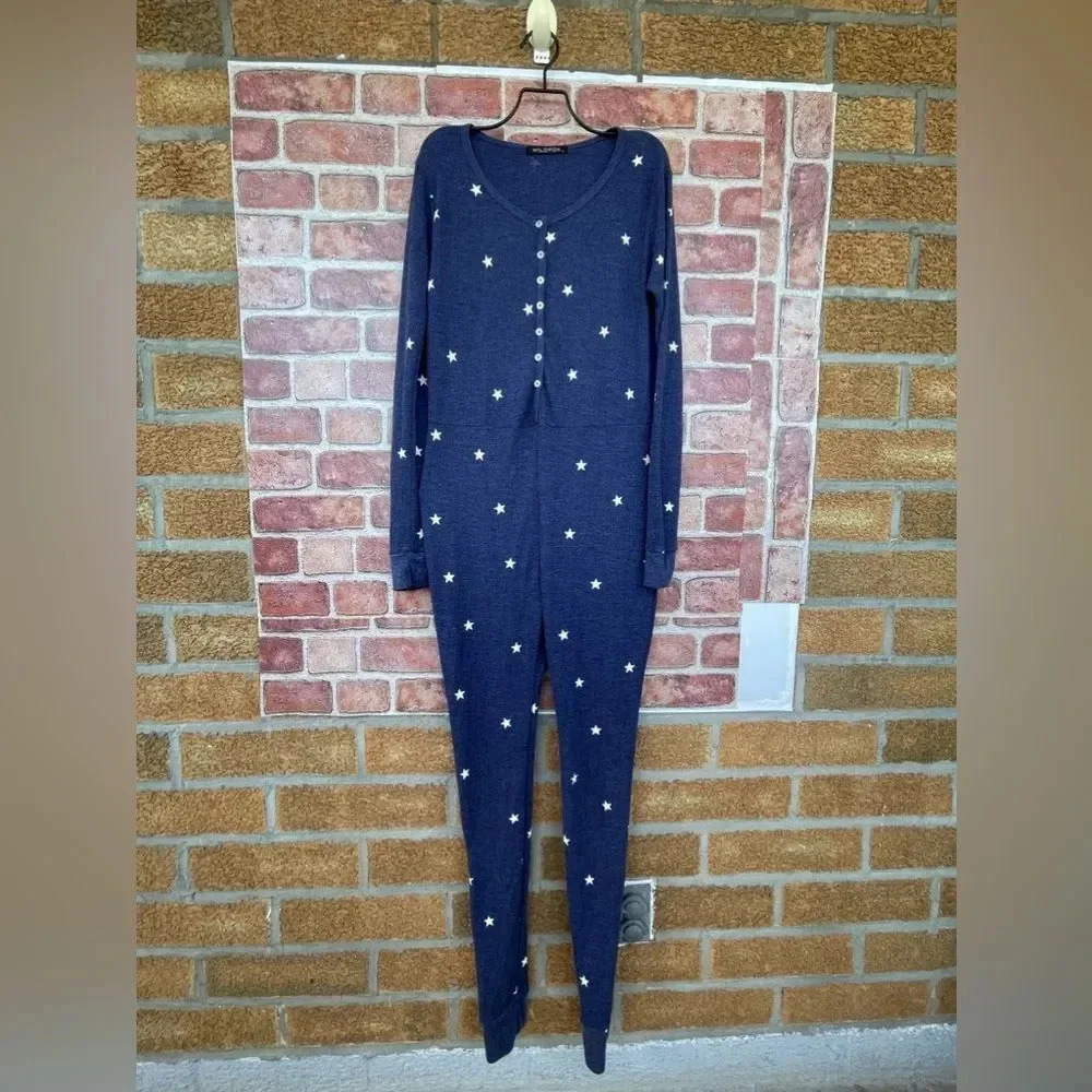wildfox star onesie blue size large